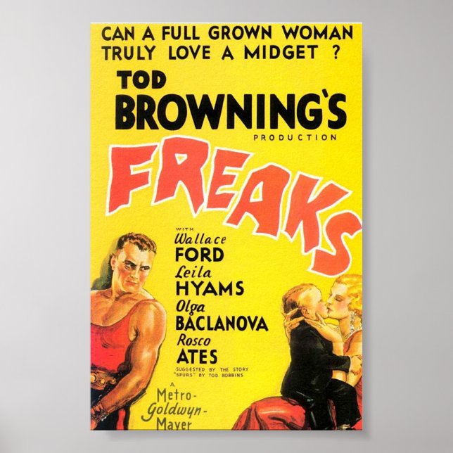 Tod Brownings "Freaks"-Filmplakat. Poster (Vorne)
