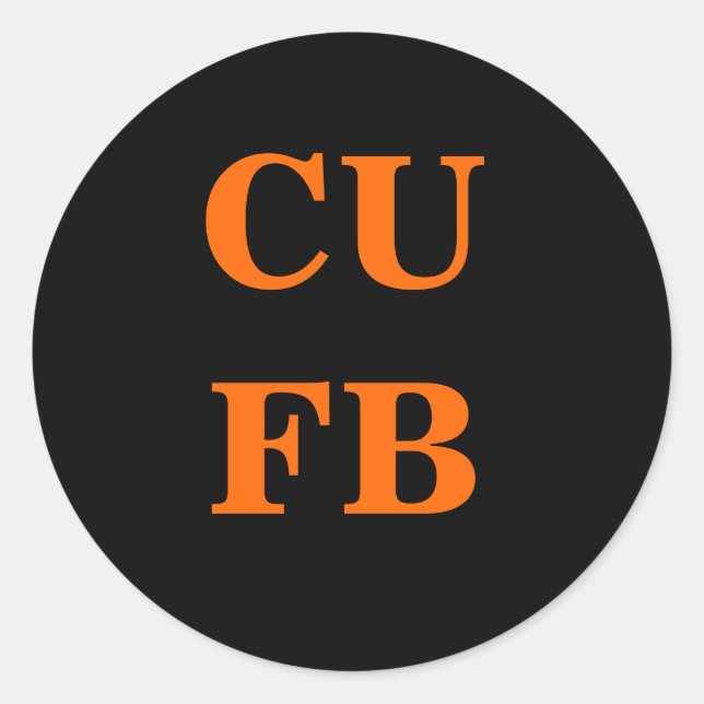 Tod der FB Runder Aufkleber (Vorderseite)