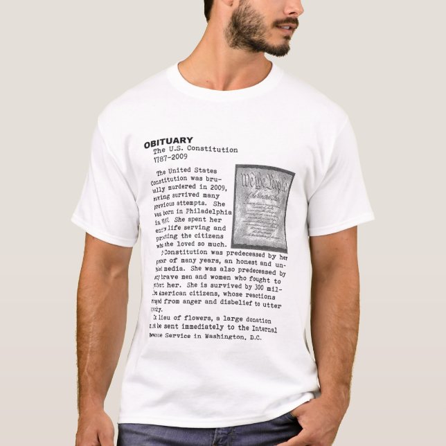 Tod der Konstitution T-Shirt (Vorderseite)