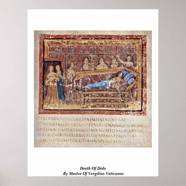 Tod des Dido durch Meister des Vergilius Vaticanus Poster (Vorne)