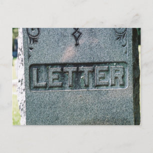 Tod des geschriebenen Wortes Postkarte