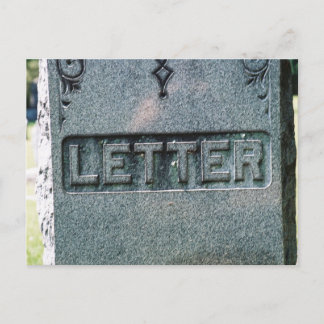 Tod des geschriebenen Wortes Postkarte