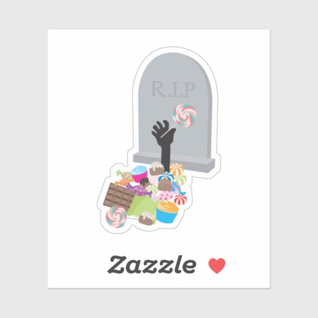 Tod durch Candy Halloween Design Aufkleber (Blatt)