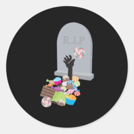 Tod durch Candy Halloween Design Runder Aufkleber