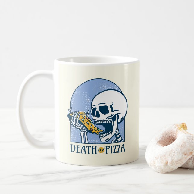 Tod durch Pizza Kaffeetasse (Mit Donut)