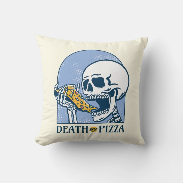 Tod durch Pizza Kissen (Vorderseite)