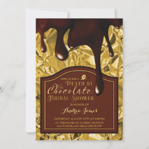 Tod durch Schokolade Bridal Dusche Einladung
