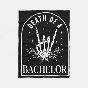 Tod einer Bachelor Groom Crew Skelett Gothic Hal Fleecedecke