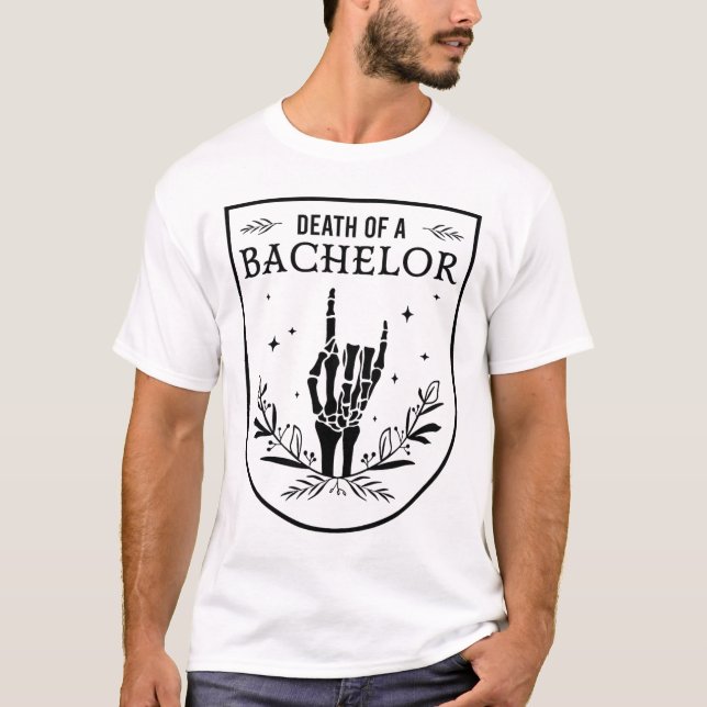 Tod eines Bachelor Groom Crew Gothic Bachelor Par T-Shirt (Vorderseite)