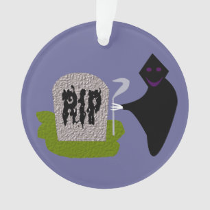 Tod im Friedhof Halloween-Akrylornament Ornament