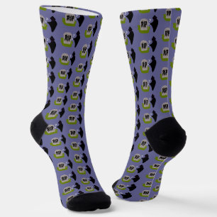 Tod im Friedhof Halloween Gemustert Socken