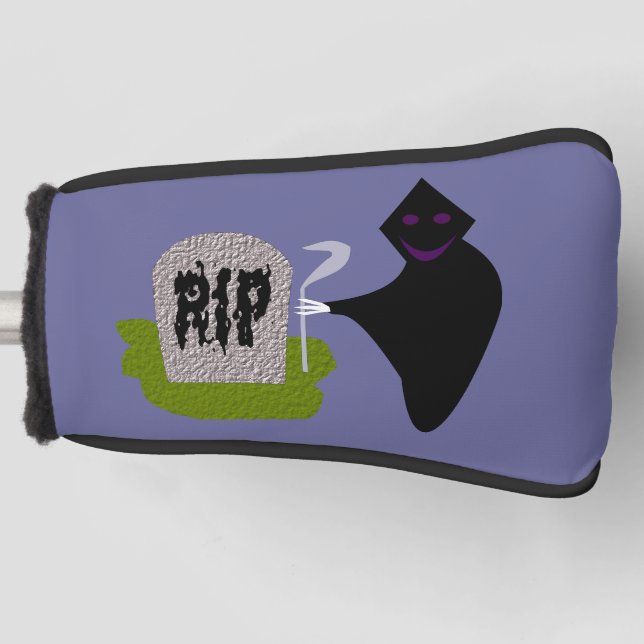Tod im Friedhof Halloween Golf Putter Cover Golf Headcover (Vorderseite)