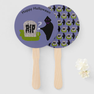 Tod im Friedhof Halloween-Handfan Fächer