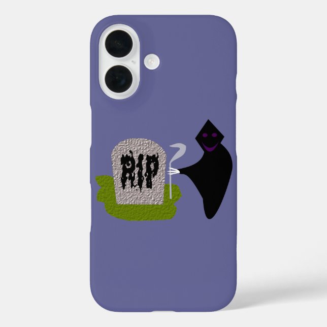 Tod im Friedhof Halloween iPhone Case (Rückseite)