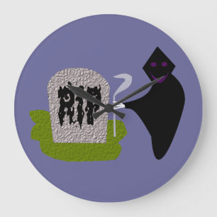 Tod im Friedhof Halloween-Wall-Uhr Große Wanduhr