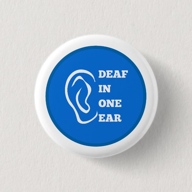 Tod in einem Ohrblau-Design Button (Vorderseite)