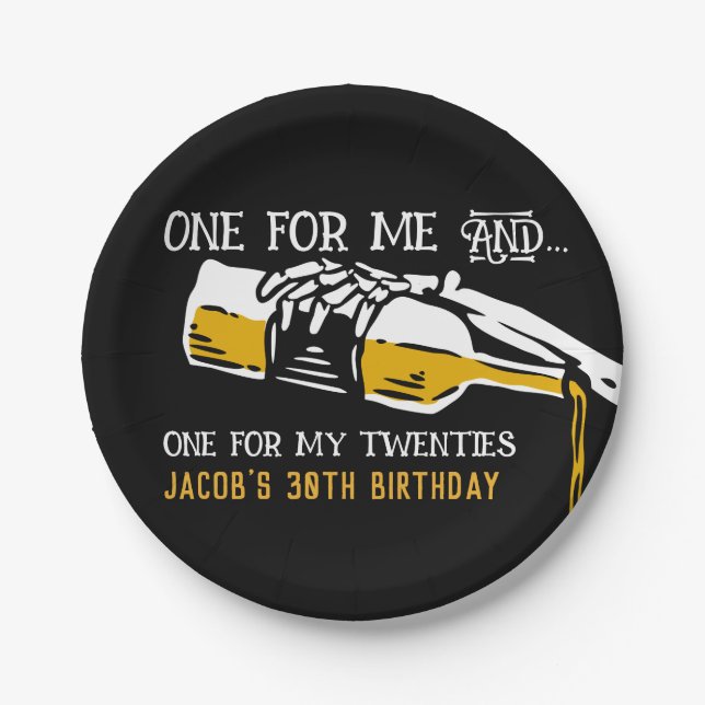 Tod in meinen 20ern pappteller (Vorderseite)