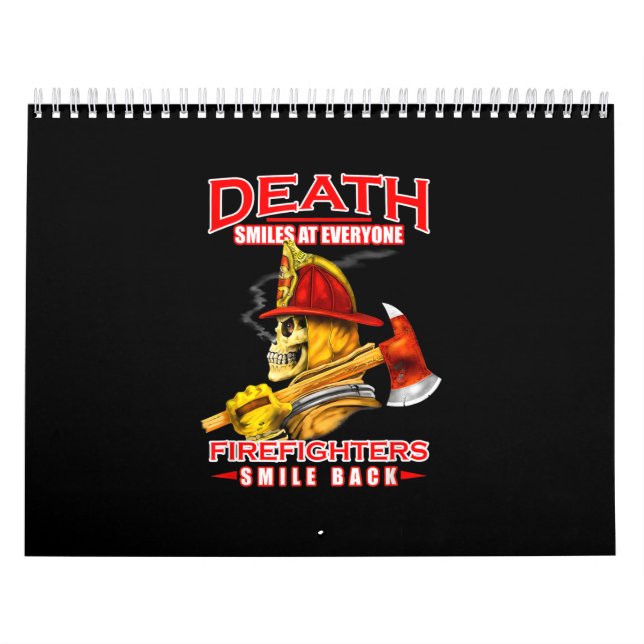 Tod lächelt an jedem Feuerwehrmann Kalender (Titelbild)