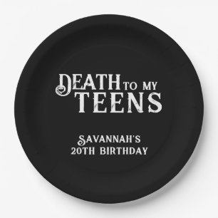 Tod meiner Teenager-Trend Gothic 20. Geburtstag Pappteller
