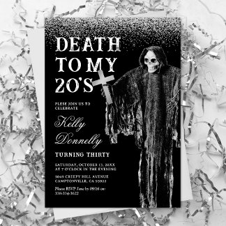 Tod meines zwanzigsten 30. Geburtstags-Party Einladung