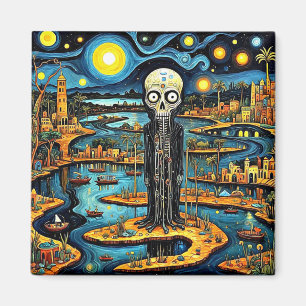 Tod mit Blick auf die Landschaft Magnet