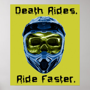 Tod reitet Schmutz-Fahrradmotocross-Plakat Poster