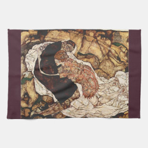 Tod und das Mädchen von Egon Schiele Geschirrtuch