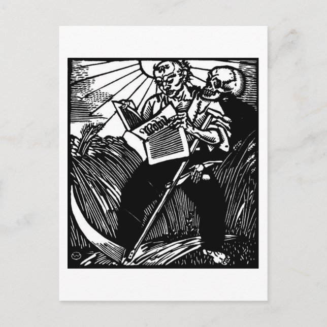 Tod und der Bauer Postkarte (Vorderseite)