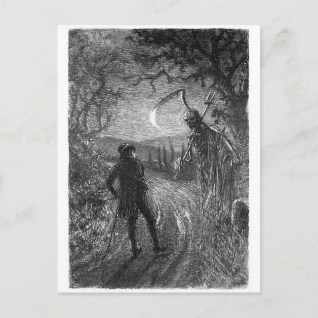 Tod und Dr. Hornbook Postkarte (Vorderseite)