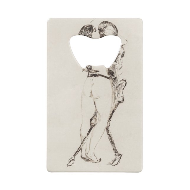 Tod und Frau (1894) von Edvard Munch Geldbeutel Flaschenöffner (Rückseite)