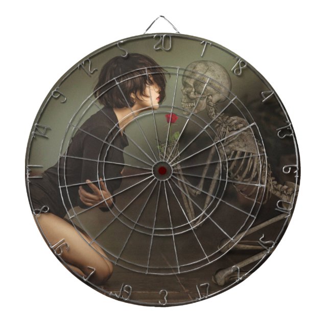 Tod und junge Frau Dartscheibe (vorne)