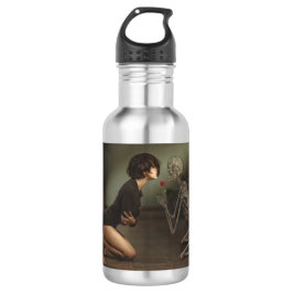 Tod und junge Frau Edelstahlflasche