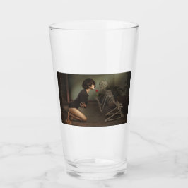 Tod und junge Frau Glas