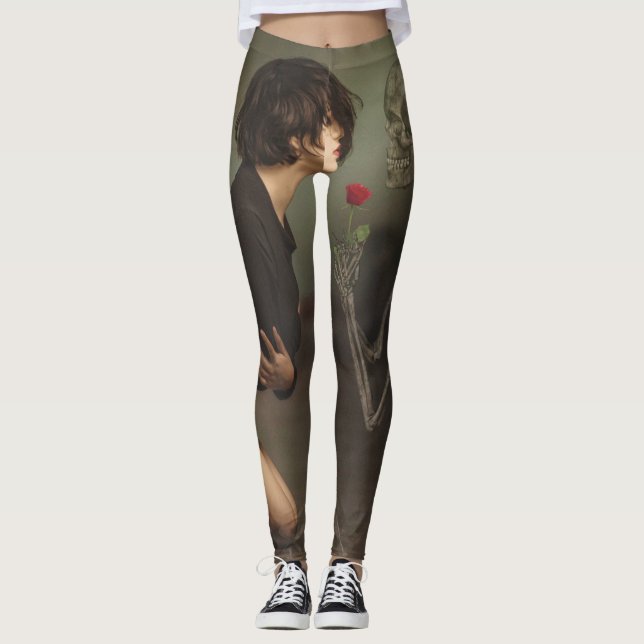 Tod und junge Frau Leggings (Vorderseite)