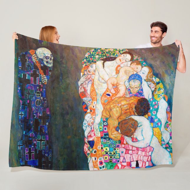 Tod und Leben, Gustav Klimt Fleecedecke (Beispiel)