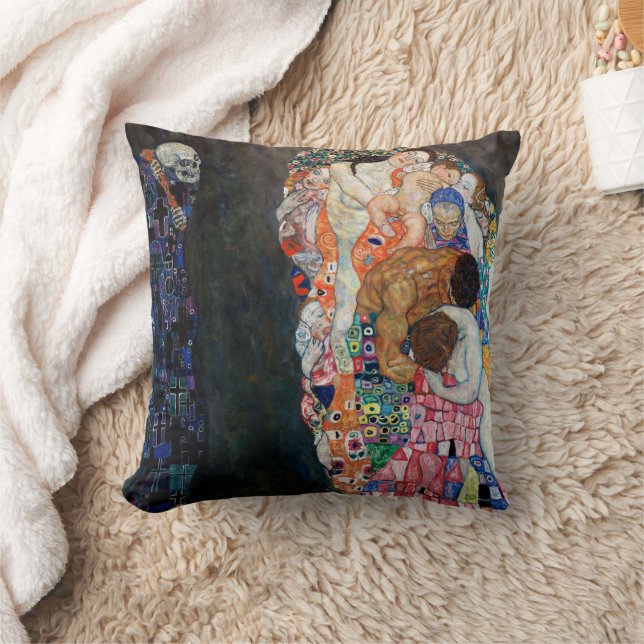 Tod und Leben | Gustav Klimt | Kissen (Decke)