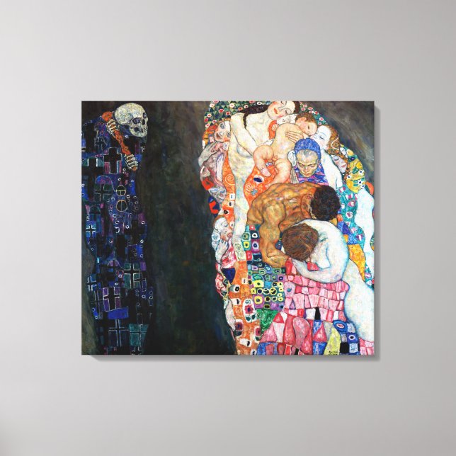 Tod und Leben | Gustav Klimt | Leinwanddruck (Vorderseite)