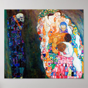 Tod und Leben, Gustav Klimt Poster