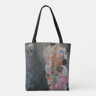 Tod und Leben von Gustav Klimt Vintage Art Nouveau Tasche