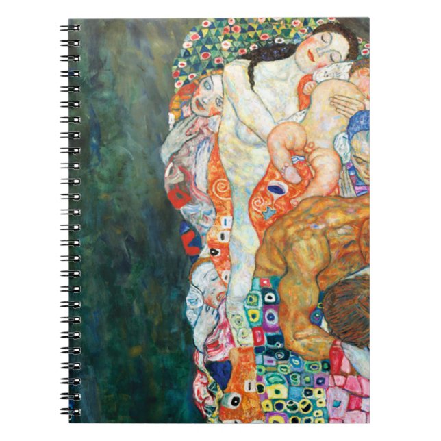 Tod und Lebensgeister Klimt Notizblock (Vorderseite)