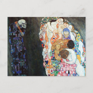 Tod und Lebensgemälde von Gustav Klimt (1908) Postkarte
