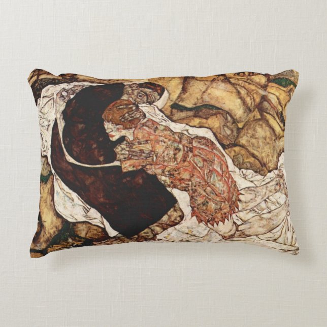 Tod und Maiden von Egon Schiele Dekokissen (Vorderseite)