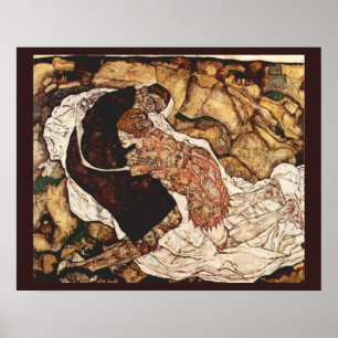 Tod und Maiden von Egon Schiele Poster