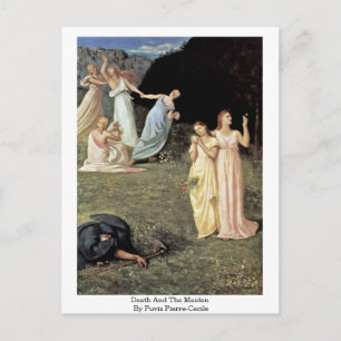 Tod und Maiden von Puvis Pierre Cecile Postkarte