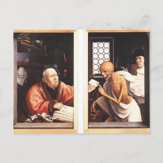 Tod und Miser von Jan Provoost Postkarte (Vorderseite)