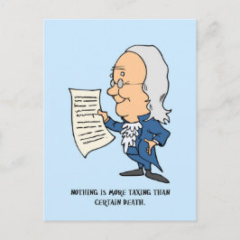 Tod und Steuern Zitat lustige Wortspiele Postkarte