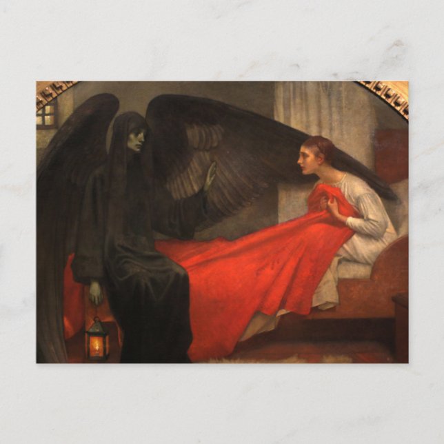 Tod und Tod des Mädchens 1900 durch Marianne Stoke Postkarte (Vorderseite)
