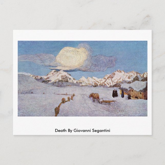 Tod von Giovanni Segantini Postkarte (Vorderseite)