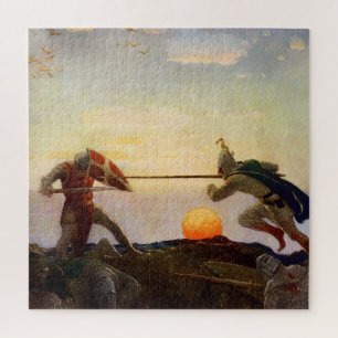 "Tod von König Arthur und Sir Mordred" von NC Wyet