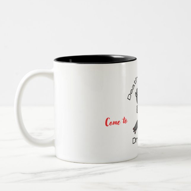 Tod von oben zweifarbige tasse (Links)
